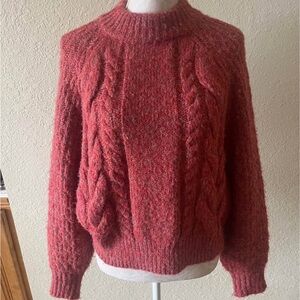 Universal Thread Red Cable Knit Turtleneck Sweater